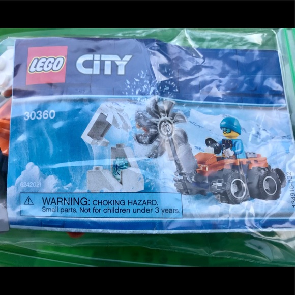 100% COMPLETE Lot 2 LEGO City Vehicles 60081 Tow Truck Town Sets 30360 Ice Saw - Picture 8 of 10